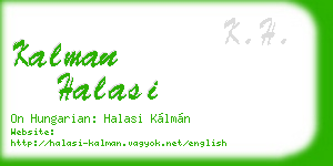 kalman halasi business card